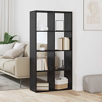 vidaXL Bokskåp Svart ek 69.5 x 29 x 137.5 cm Konstruerat trä