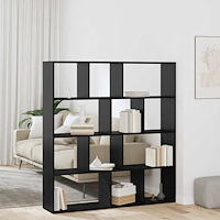 vidaXL Bokskåp Svart ek 132 x 29 x 141.5 cm Konstruerat trä