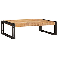 vidaXL Badrumshylla 80 x 50 x 23 cm Massivt Mangoträ och Järn