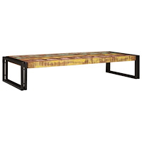 vidaXL Badrumshylla 120 x 50 x 23 cm Massivt Mangoträ och Järn