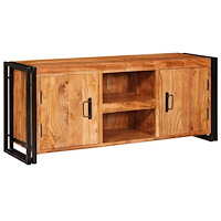 vidaXL TV-skåp Brun 120 x 30 x 50 cm massivt akacia