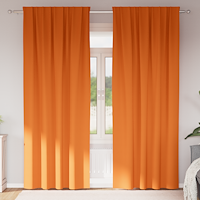 vidaXL Gardiner med gardiner 2 pcs Klart orange Polyester