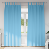 vidaXL Gardiner med gardiner 2 pcs Ljusblå Polyester
