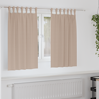 vidaXL Gardiner med gardiner 2 pcs Taupe Polyester
