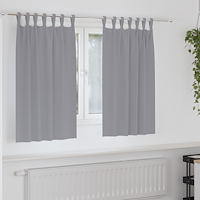 vidaXL Gardiner med gardiner 2 pcs Ljusgrå Polyester