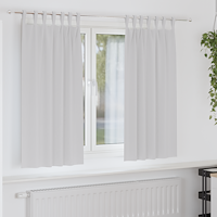 vidaXL Gardiner med gardiner 2 pcs Ljusgrå Polyester