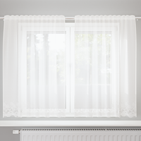 vidaXL Gardiner med gardiner Vit Polyester