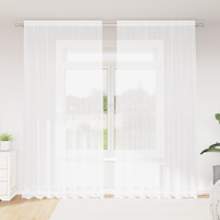 vidaXL Spetsgardin med gardiner Blommor Vit 200 x 300 cm Polyester