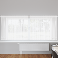 vidaXL Spetsgardin med gardiner Vit 300 x 160 cm Polyester