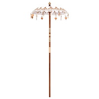 vidaXL Balinesisk Parasol Kräm (90-100) x 260 cm