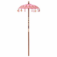 vidaXL Balinesisk Parasol Rosa (90-100) x 260 cm