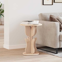 vidaXL Sidobord Naturfärg 39.5 x 39.5 x 53.5 cm Massiv furu