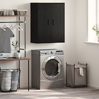 vidaXL Väggskåp Svart ek 69.5 x 34 x 90 cm Konstruerat trä