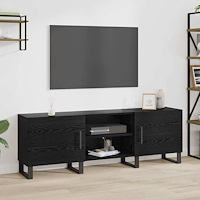 vidaXL TV-skåp Svart Ek 150 x 30 x 50 cm Konstruerat trä