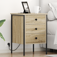 vidaXL Sängskåp 2 pcs Sonoma ek 42 x 41 x 61 cm Konstruerat trä