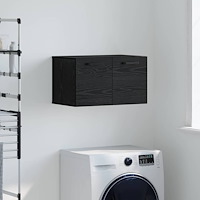 vidaXL Väggskåp Svart ek 60 x 36.5 x 35 cm Konstruerat trä