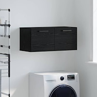 vidaXL Väggskåp Svart ek 80 x 36.5 x 35 cm Konstruerat trä