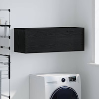 vidaXL Väggskåp Svart ek 100 x 36.5 x 35 cm Konstruerat trä