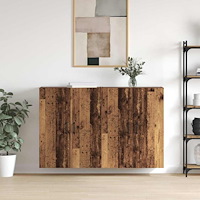 vidaXL Väggmonterade Skåp 2 pcs Gammalt trä 69.5 x 34 x 90 cm
