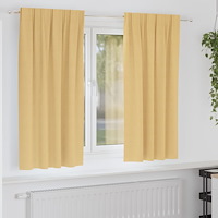 vidaXL Gardiner med gardiner 2 pcs Beige Polyester
