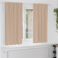 vidaXL Gardiner med gardiner 2 pcs Taupe Polyester