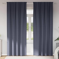 vidaXL Gardiner med gardiner 2 pcs Antracit Polyester