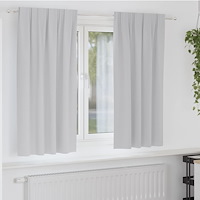 vidaXL Gardiner med gardiner 2 pcs Ljusgrå Polyester