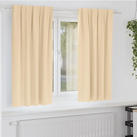 vidaXL Gardiner med gardiner 2 pcs Kräm Polyester