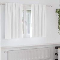 vidaXL Gardiner med gardiner 2 pcs Ljus vit Polyester
