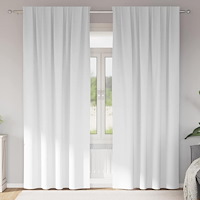 vidaXL Gardiner med gardiner 2 pcs Ren vit Polyester