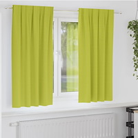 vidaXL Gardiner med gardiner 2 pcs Äppelgrön Polyester