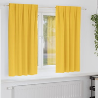 vidaXL Gardiner med gardiner 2 pcs senapsgul Polyester