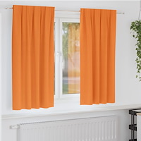 vidaXL Gardiner med gardiner 2 pcs Orange Polyester