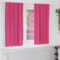 vidaXL Gardiner med gardiner 2 pcs Ljusrosa Polyester