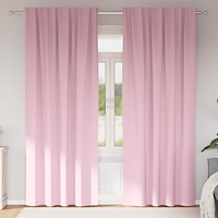 vidaXL Gardiner med gardiner 2 pcs Babyrosa Polyester