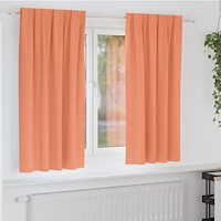 vidaXL Gardiner med gardiner 2 pcs Terracotta Polyester