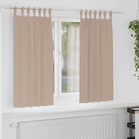 vidaXL Gardiner med gardiner 2 pcs Taupe Polyester