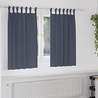 vidaXL Gardiner med gardiner 2 pcs Antracit Polyester