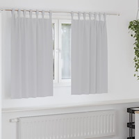 vidaXL Gardiner med gardiner 2 pcs Ljusgrå Polyester
