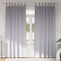 vidaXL Gardiner med gardiner 2 pcs Metallgrå Polyester
