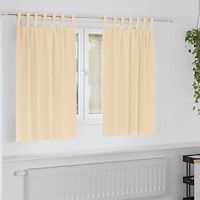 vidaXL Gardiner med gardiner 2 pcs Kräm Polyester