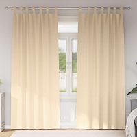 vidaXL Gardiner med gardiner 2 pcs Kräm Polyester