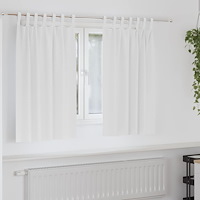 vidaXL Gardiner med gardiner 2 pcs Ren vit Polyester