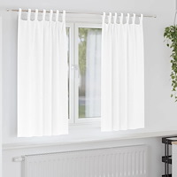 vidaXL Gardiner med gardiner 2 pcs Ren vit Polyester