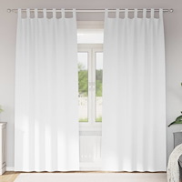 vidaXL Gardiner med gardiner 2 pcs Ren vit Polyester