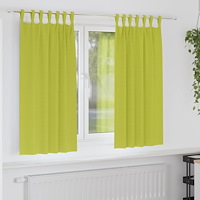 vidaXL Gardiner med gardiner 2 pcs Äppelgrön Polyester