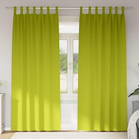 vidaXL Gardiner med gardiner 2 pcs Äppelgrön Polyester