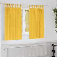 vidaXL Gardiner med gardiner 2 pcs senapsgul Polyester
