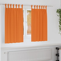 vidaXL Gardiner med gardiner 2 pcs Klart orange Polyester