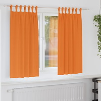 vidaXL Gardiner med gardiner 2 pcs Klart orange Polyester